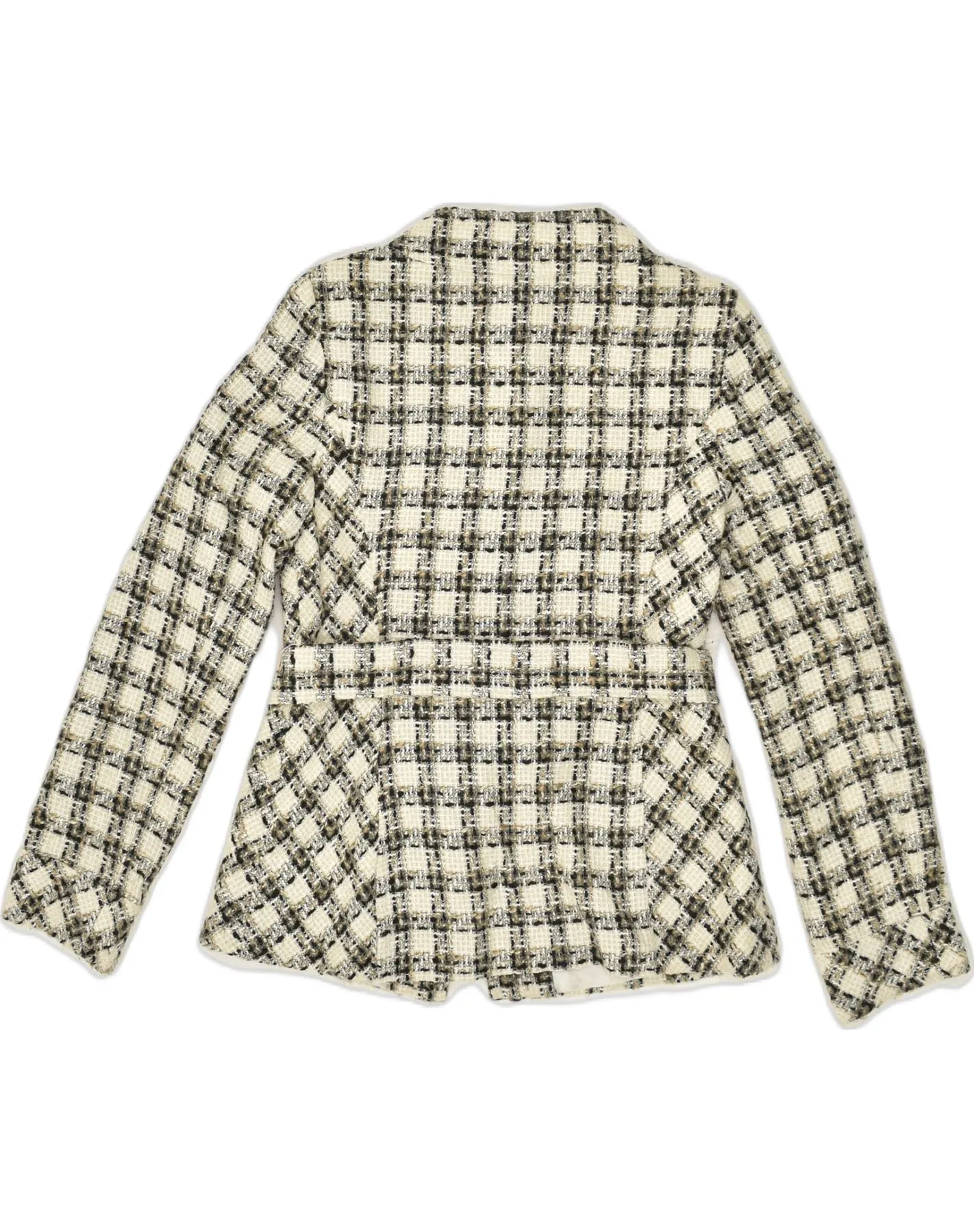 ANN TAYLOR Womens Overcoat US 2 XS Beige Check