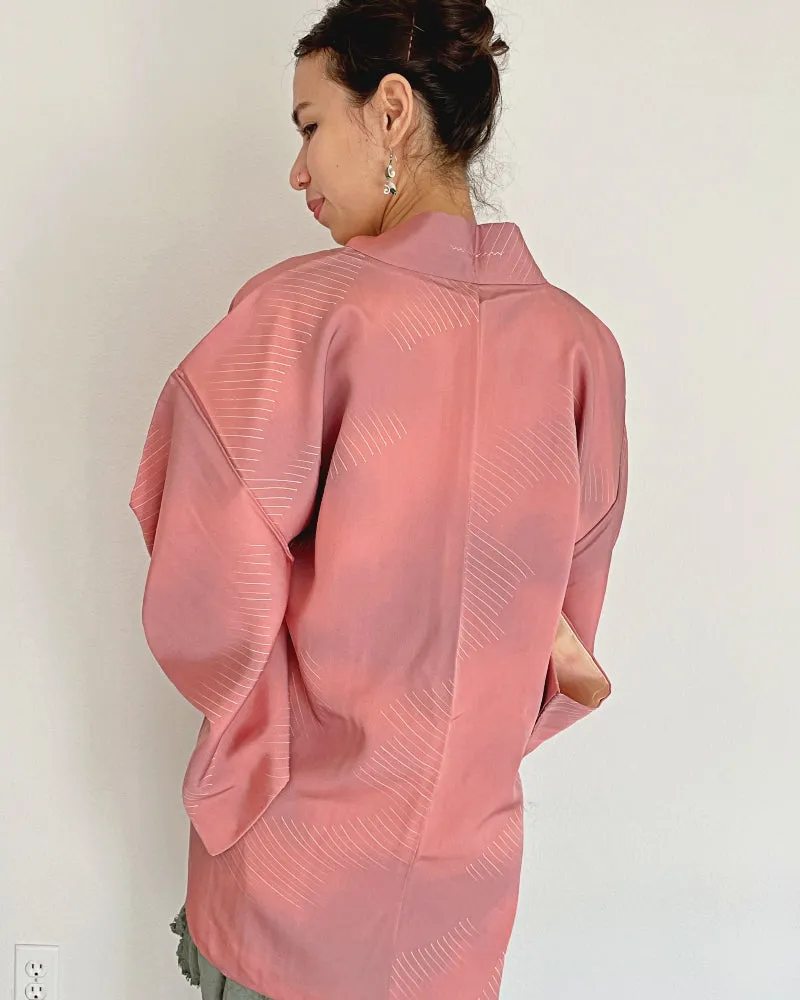 Dusty purple ombre Haori Kimono Jacket
