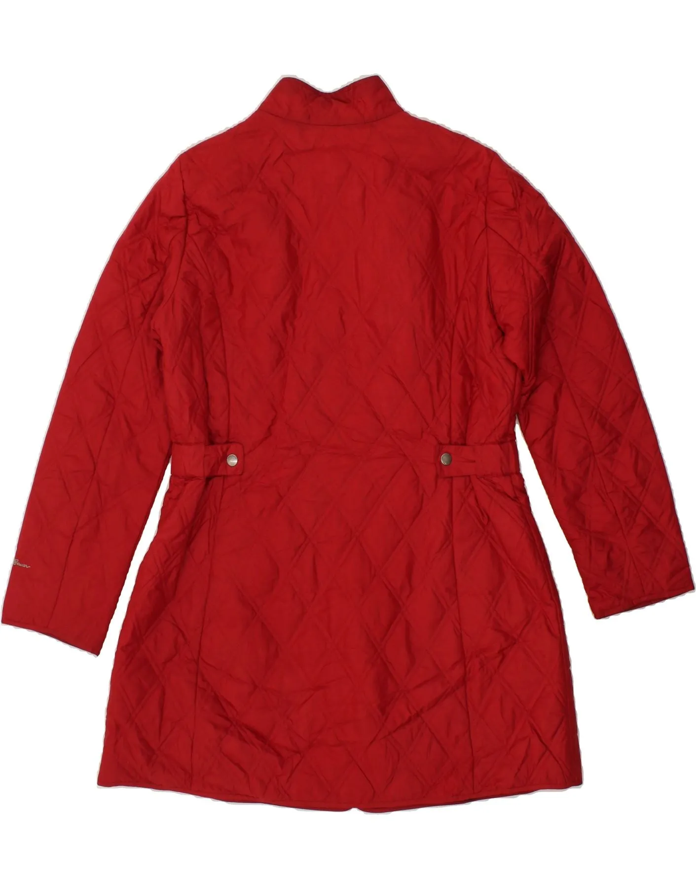 EDDIE BAUER Womens Quilted Overcoat UK 16 Large Red