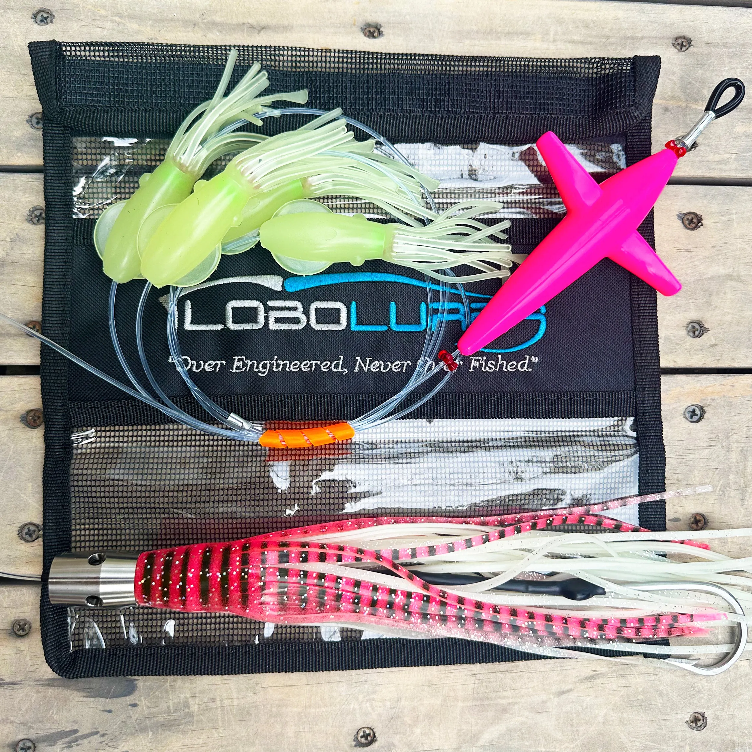 Lobo Lures #203 Wahoo-Pro Super Glow B2 Bigeye Daisy Chain