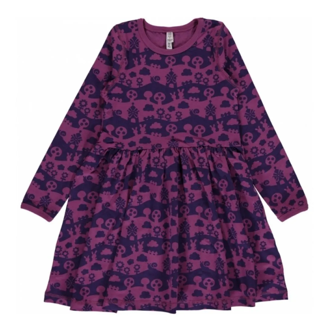 Maxomorra Purple Spin Dress & Hat Giftset
