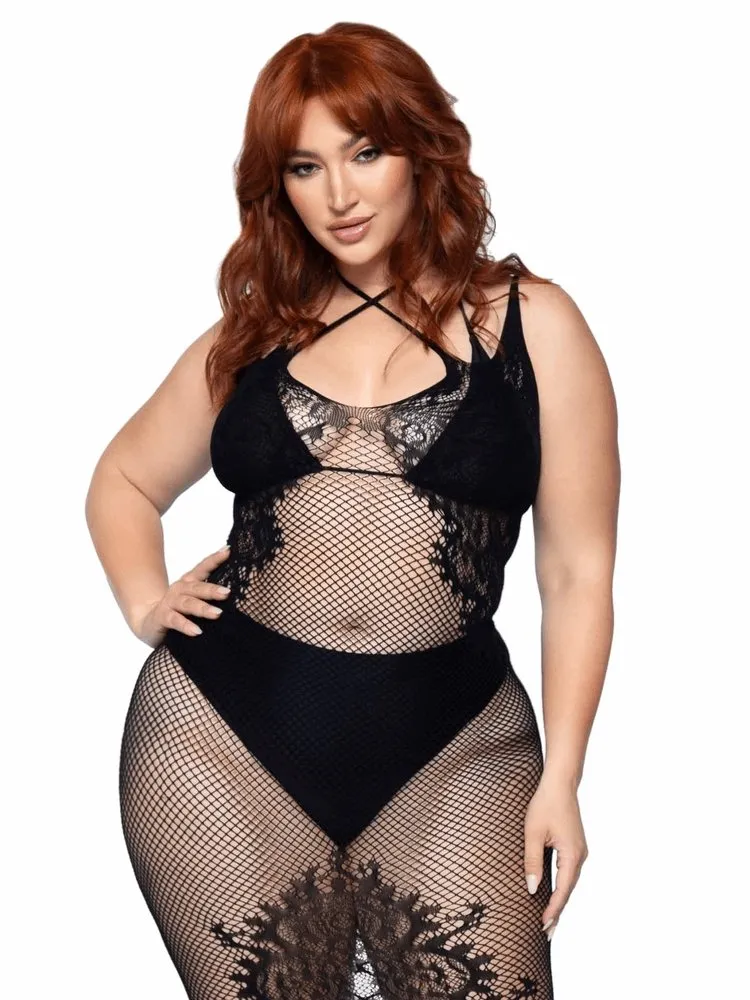 Plus Size Black Net Sensation Dress