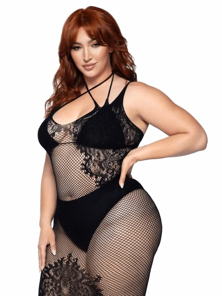 Plus Size Black Net Sensation Dress