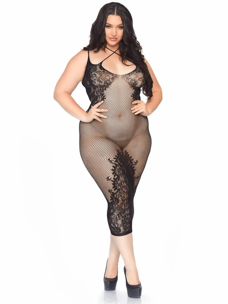 Plus Size Black Net Sensation Dress