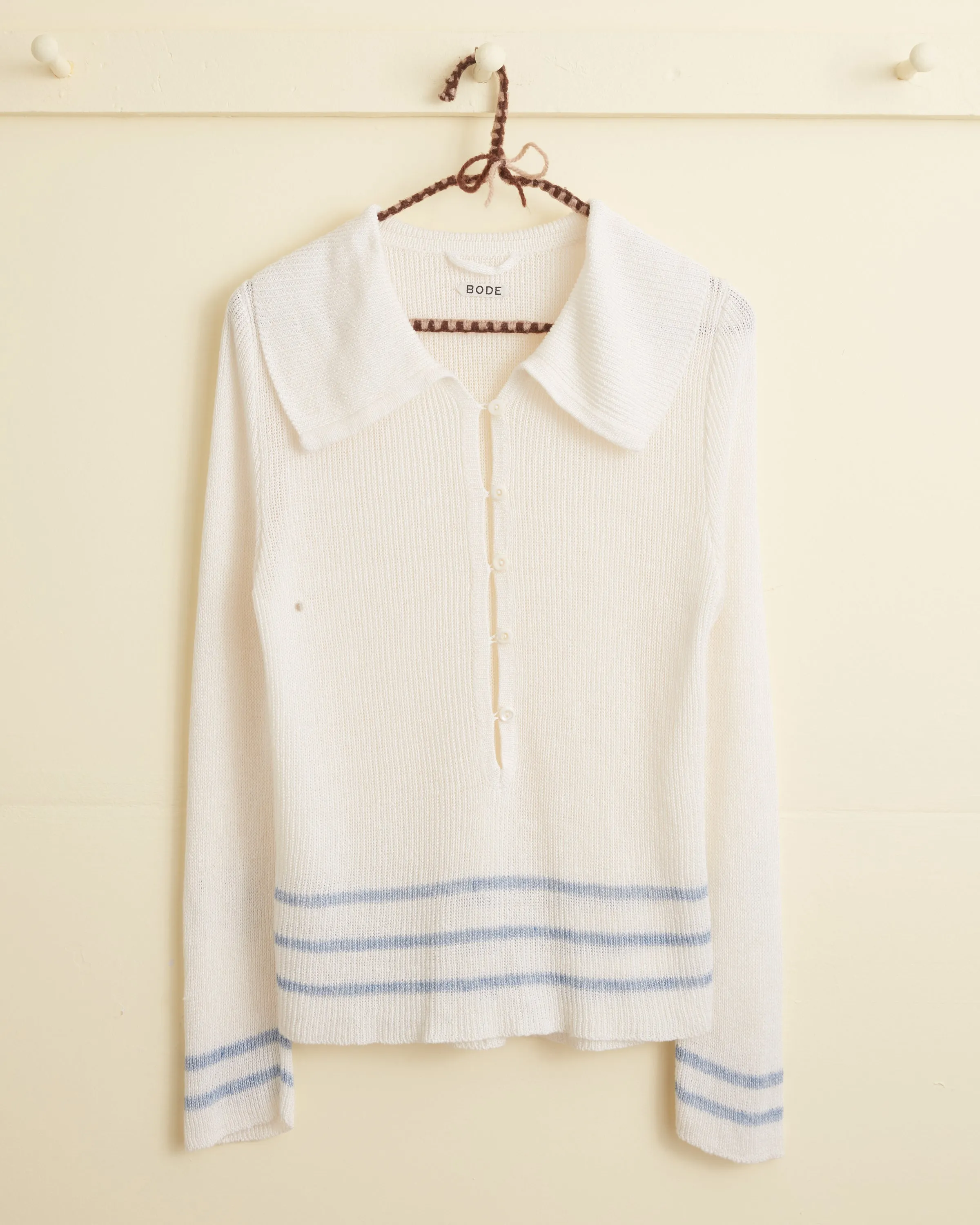 Quincy Stripe Polo - Cream