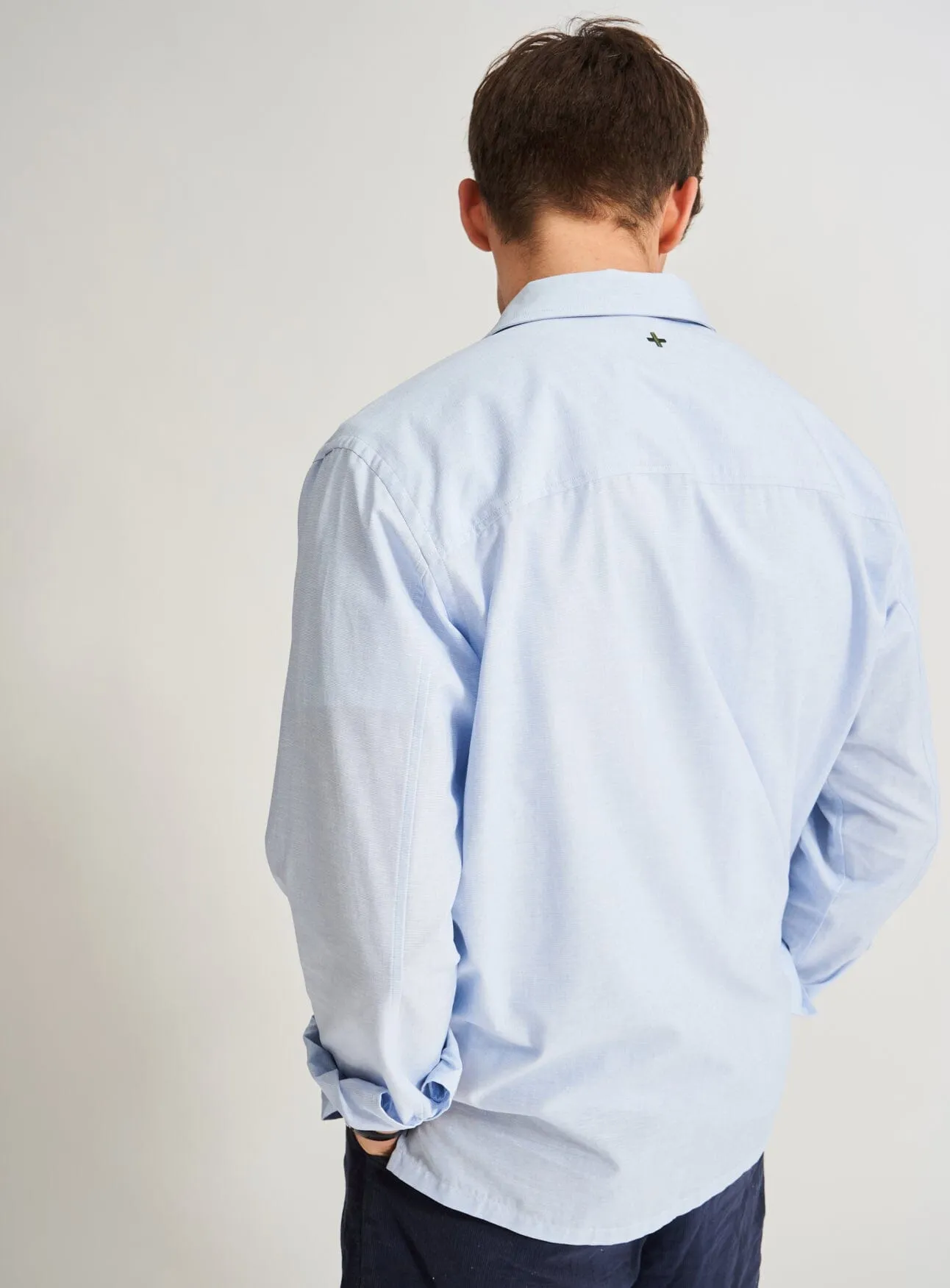 Recycled Italian Sky Fil-a-Fil Overshirt
