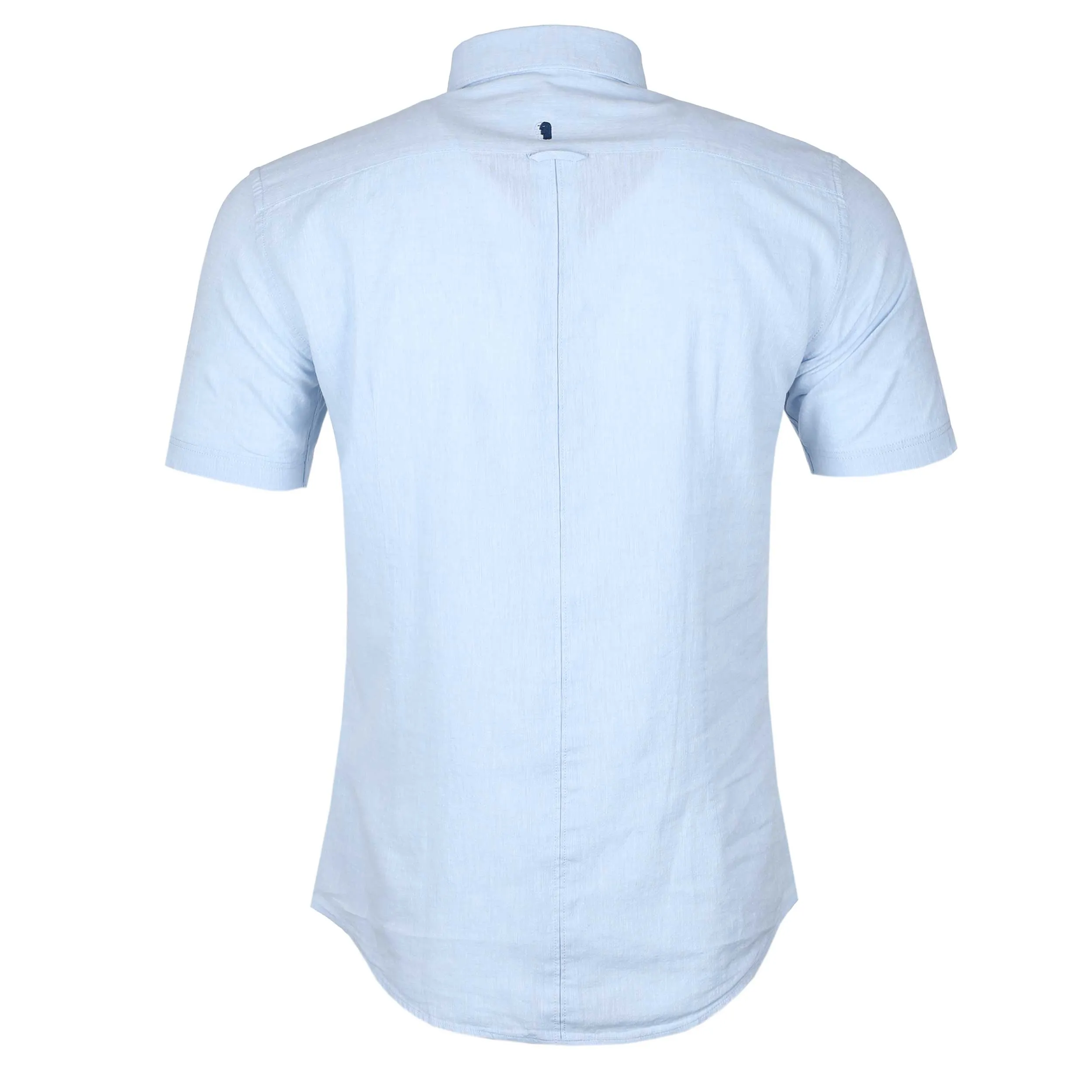 Remus Uomo Linen SS Shirt in Sky Blue