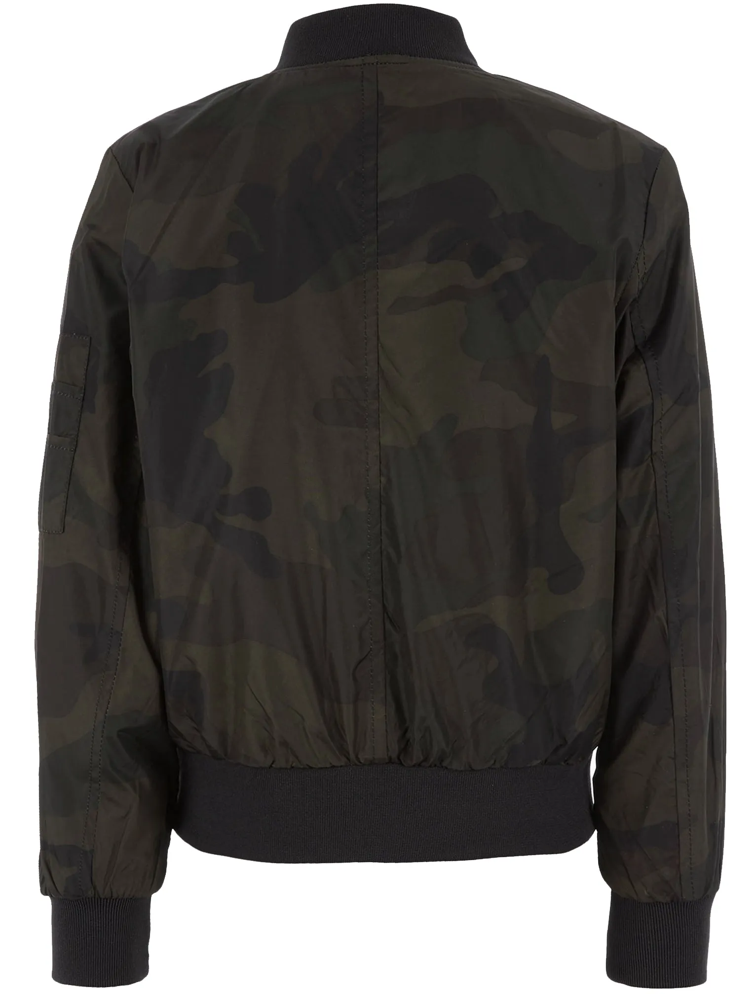 Reyes Camouflage Print Bomber Jacket in Khaki