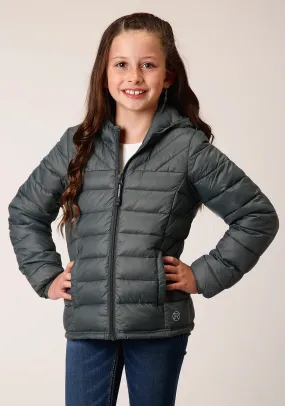 Roper Girls Crushable Polyfill Silver Sage 100% Nylon Softshell Jacket