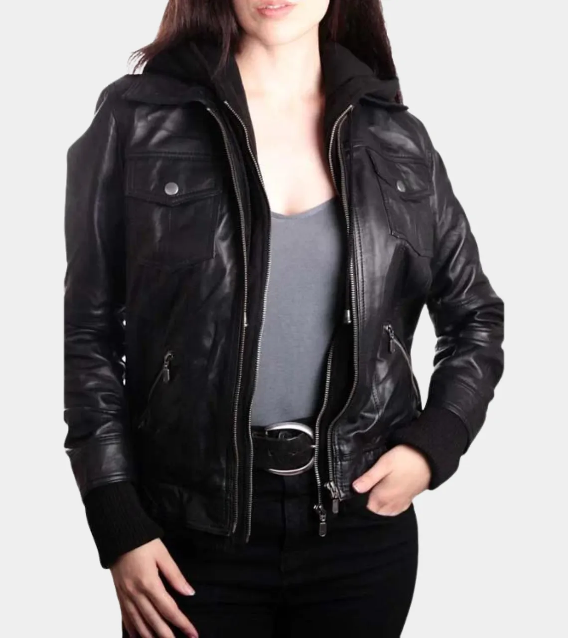 Urban Edge Removable Hooded Bomber Jacket
