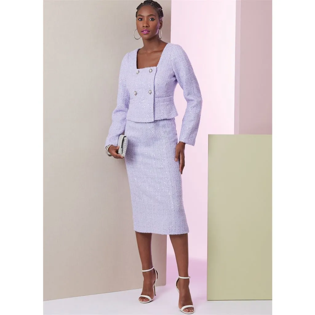 Vogue Pattern V2017 Misses' Jacket in Two Lengths, Skirt and Pants