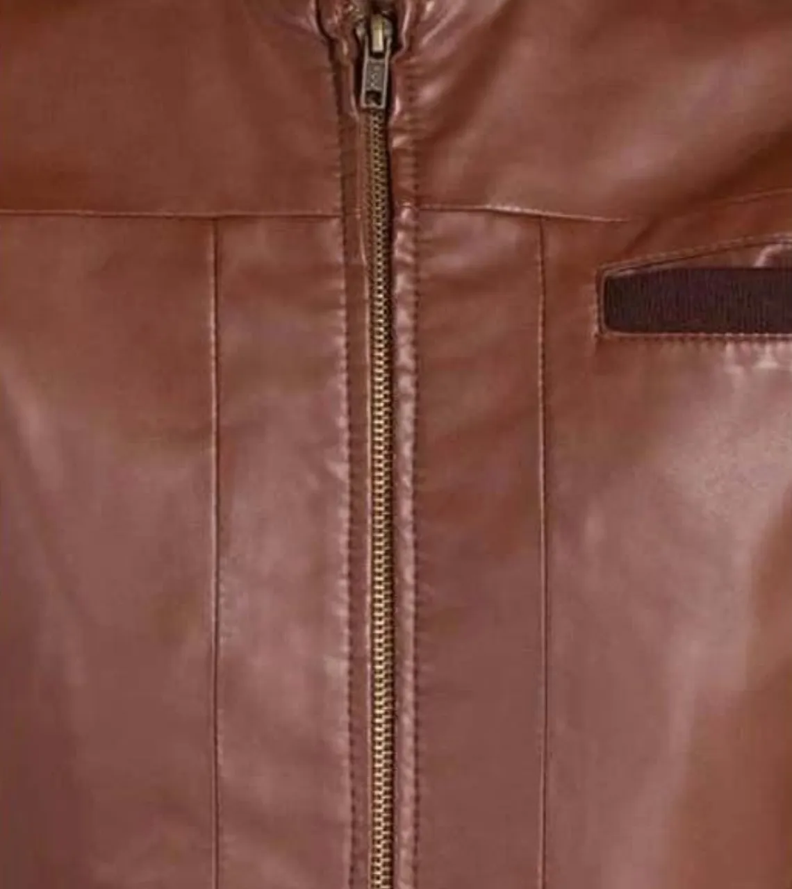 Women’s Leather Bomber Jacket - Brown