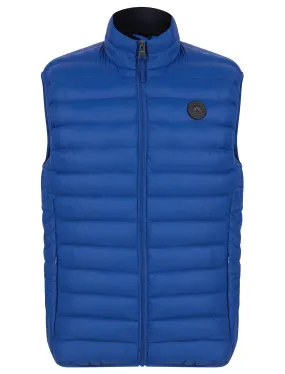 Yuley Quilted Puffer Gilet with Fleece Lined Collar in Sodalite Blue - Tokyo Laundry